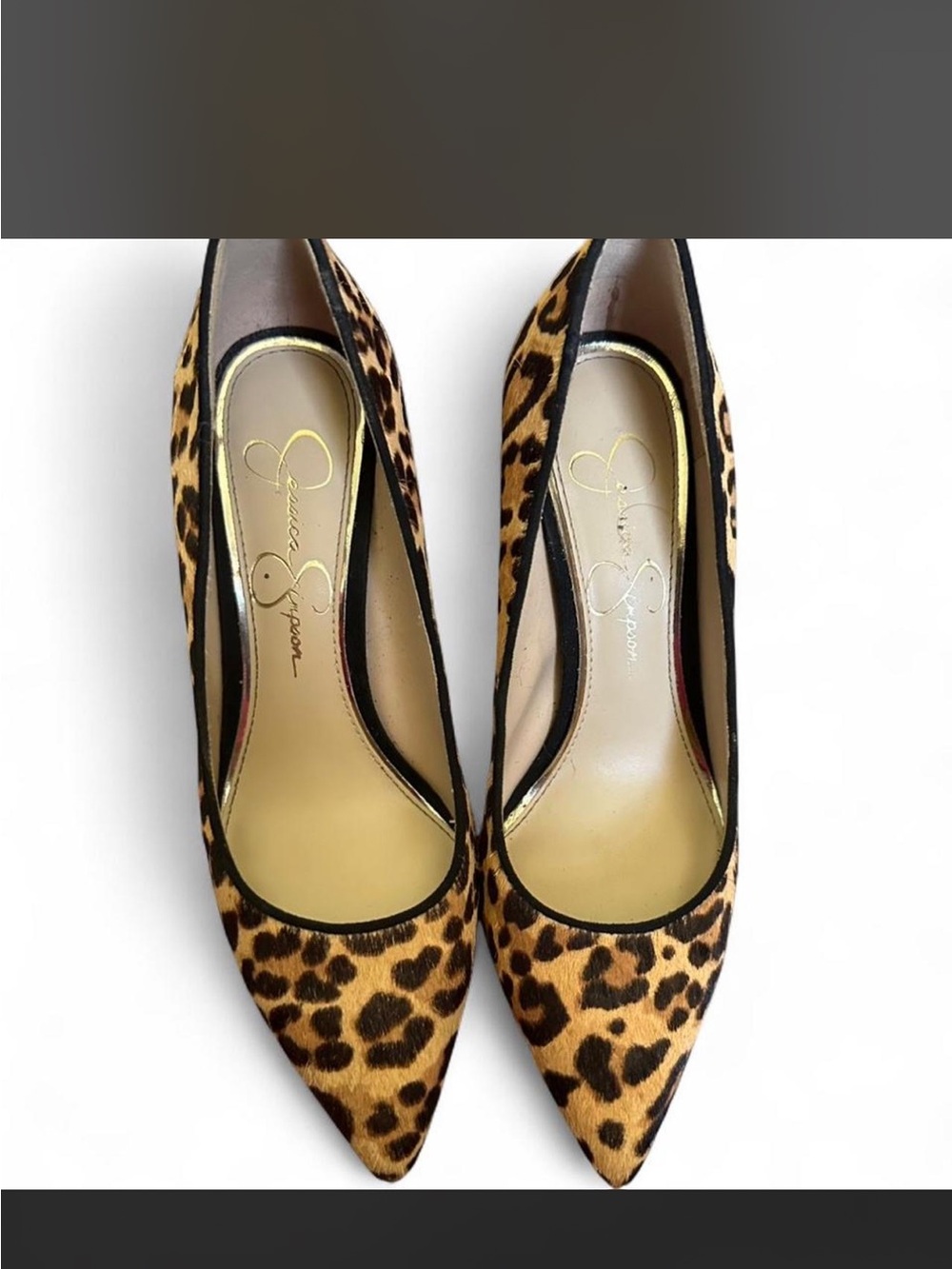 Jessica Simpson Leopard Print Pointed Pumps - Brown Black